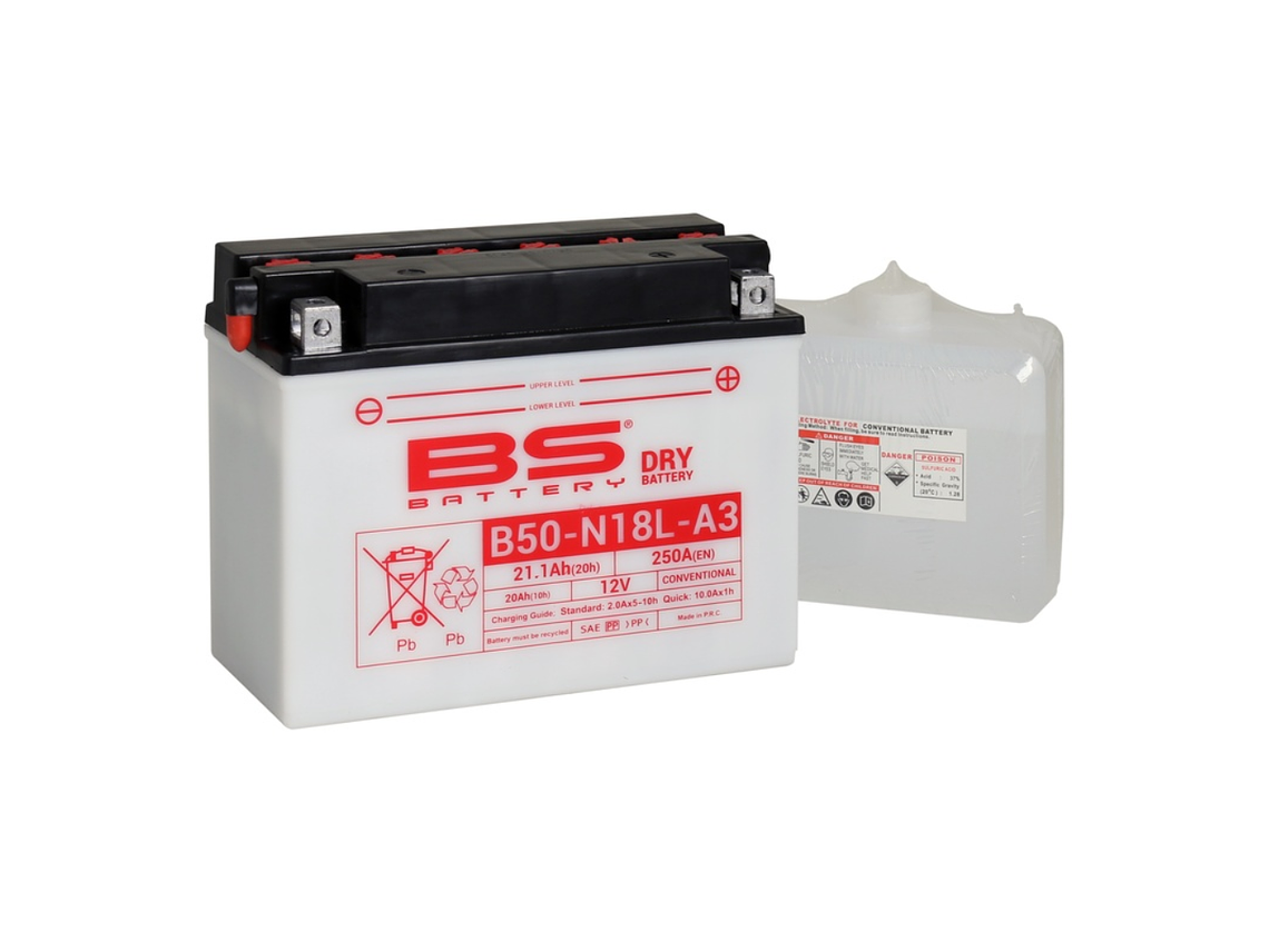 Bateria BS B50-N18L-A3 C/ Eletrólitos - 310548  1