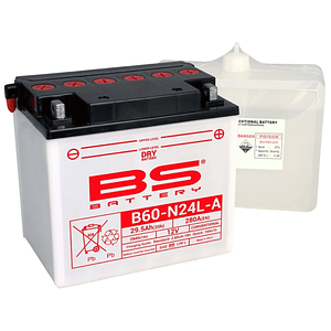 Bateria BS B60-N24L-A C/ Eletrólitos - 310658 - BS Battery