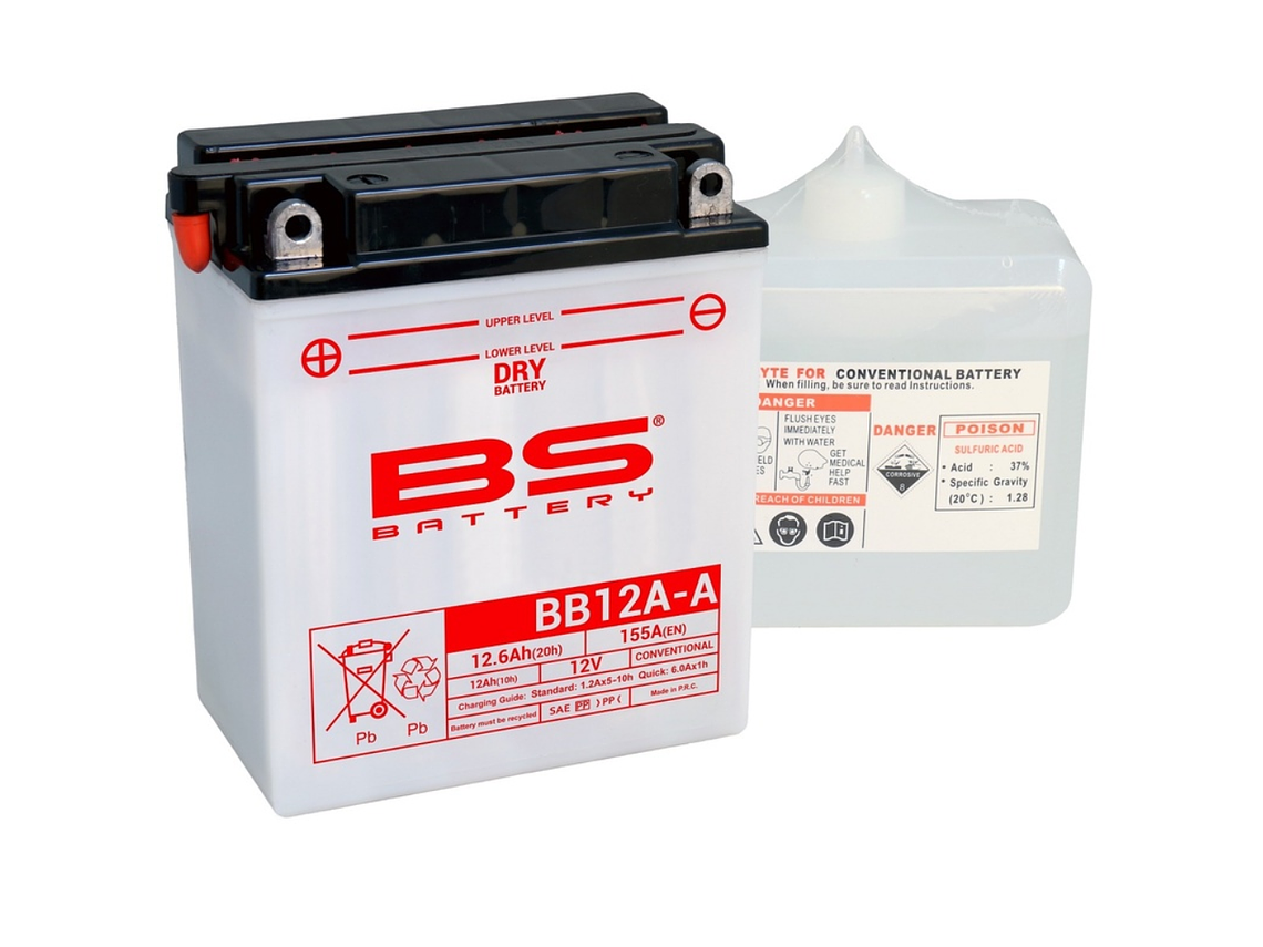 Bateria BS BB12A-A C/ Eletrólitos - 310561 - BS Battery 1
