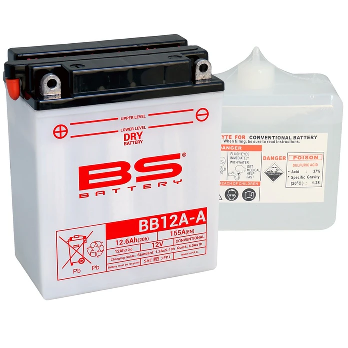 Bateria BS BB12A-A C/ Eletrólitos - 310561 - BS Battery 1