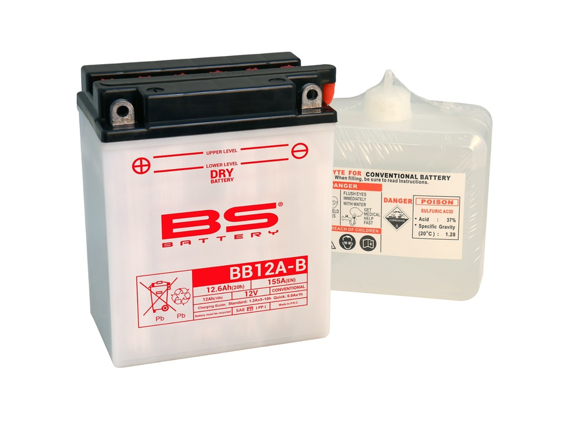 Bateria BS BB12A-B C/ Eletrólitos - 310562 1
