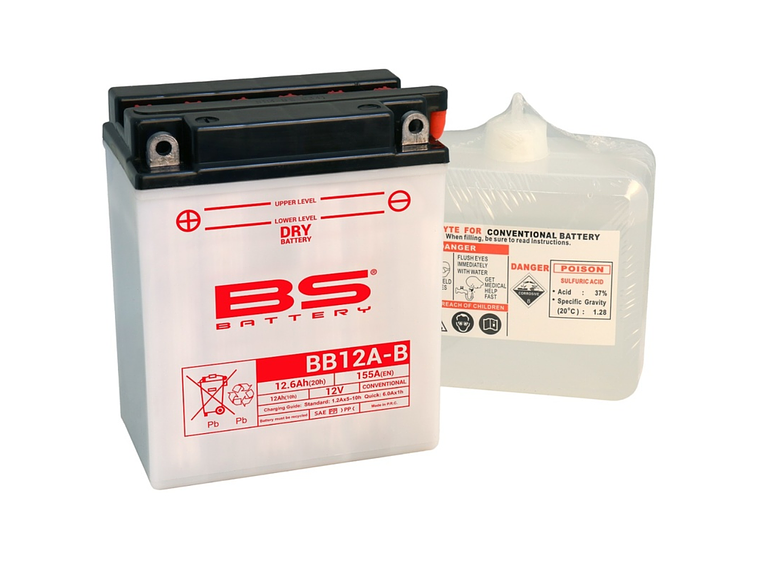 Bateria BS BB12A-B C/ Eletrólitos - 310562 1