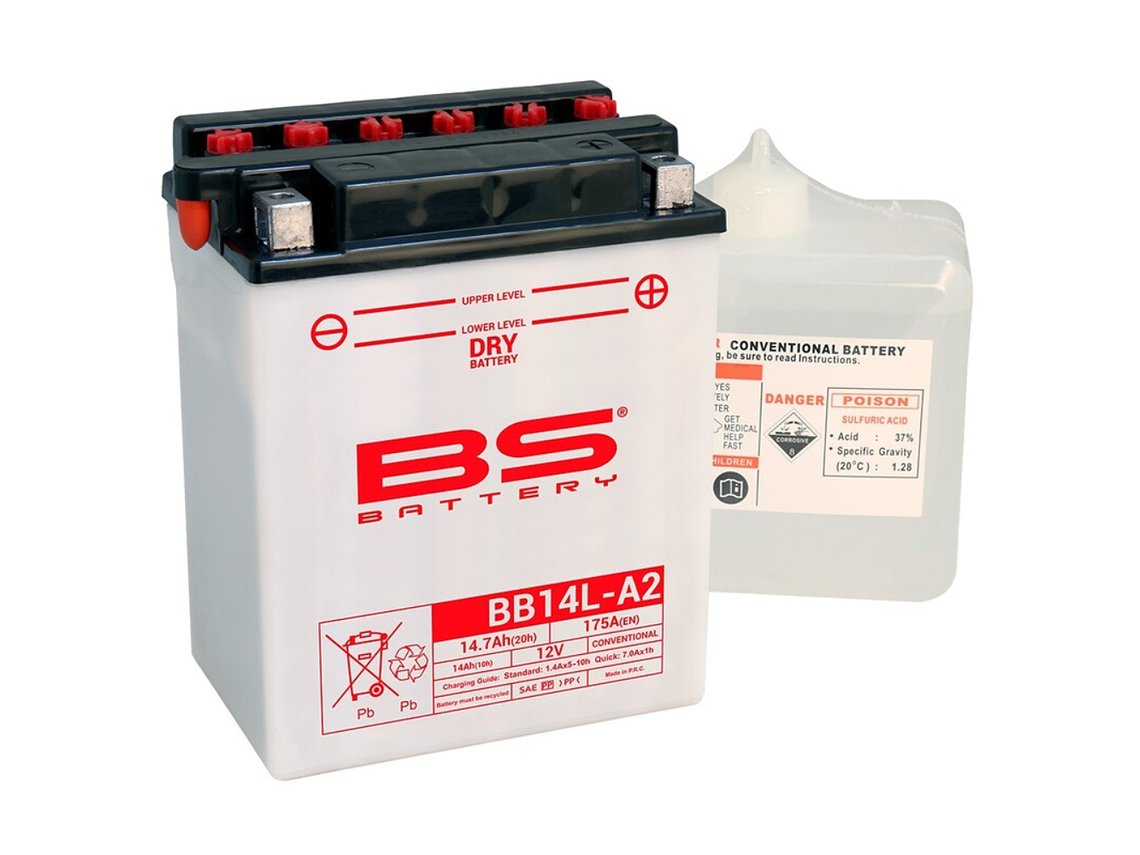 Bateria BS BB14L-A2 C/ Eletrólitos - 310569  1