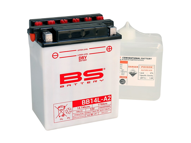 Bateria BS BB14L-A2 C/ Eletrólitos - 310569  1