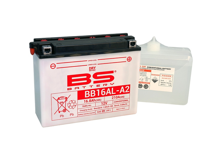 Bateria BS BB16AL-A2 C/ Eletrólitos - 310576  1