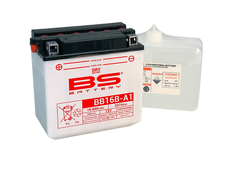 Bateria BS BB16B-A1 C/ Eletrólitos - 310581 - BS Battery  1