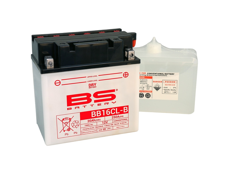 Bateria BS BB16CL-B C/ Eletrólitos - 310579 - BS Battery  1