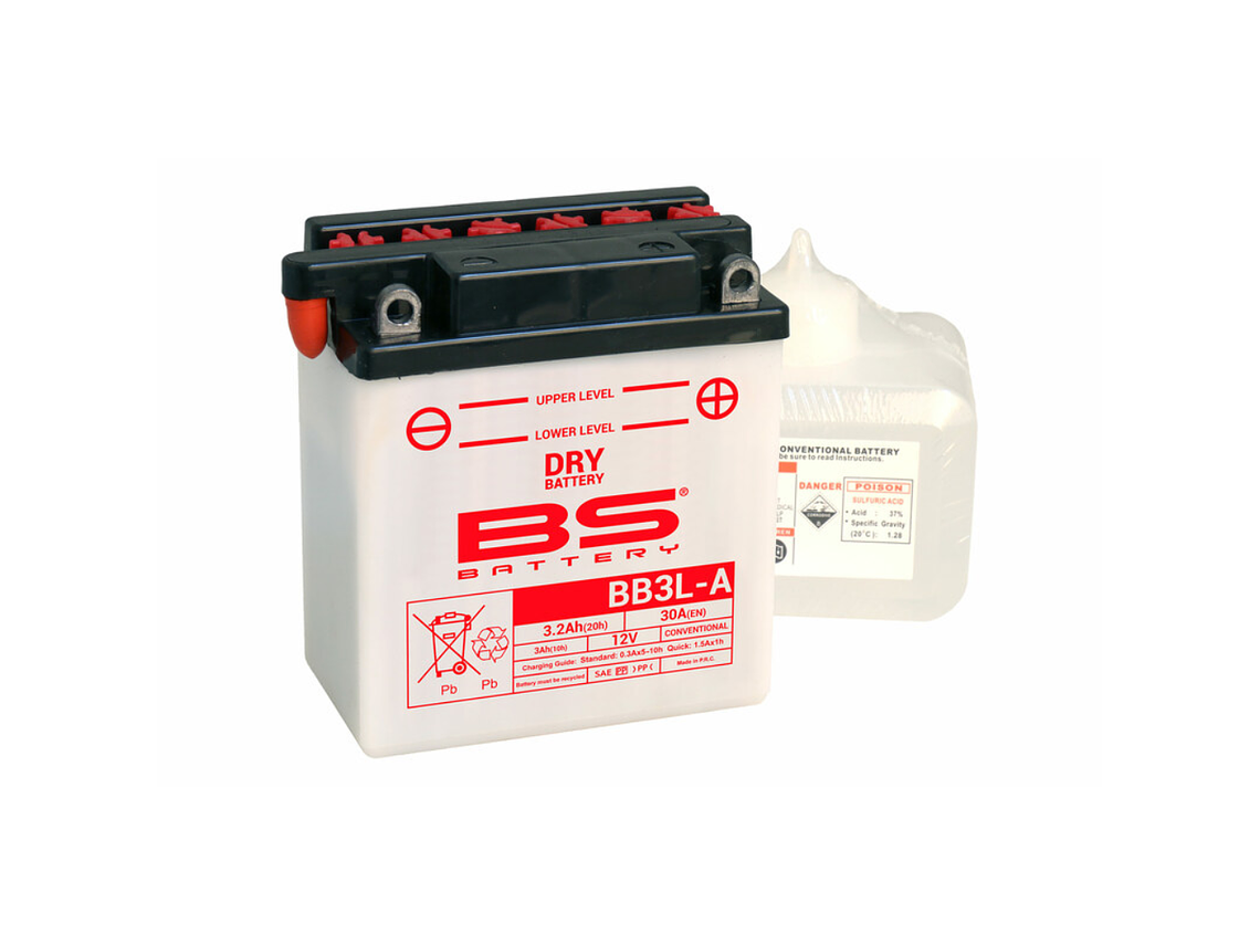 Bateria BS BB3L-A C/ Eletrólitos - 310589 - BS Battery  1