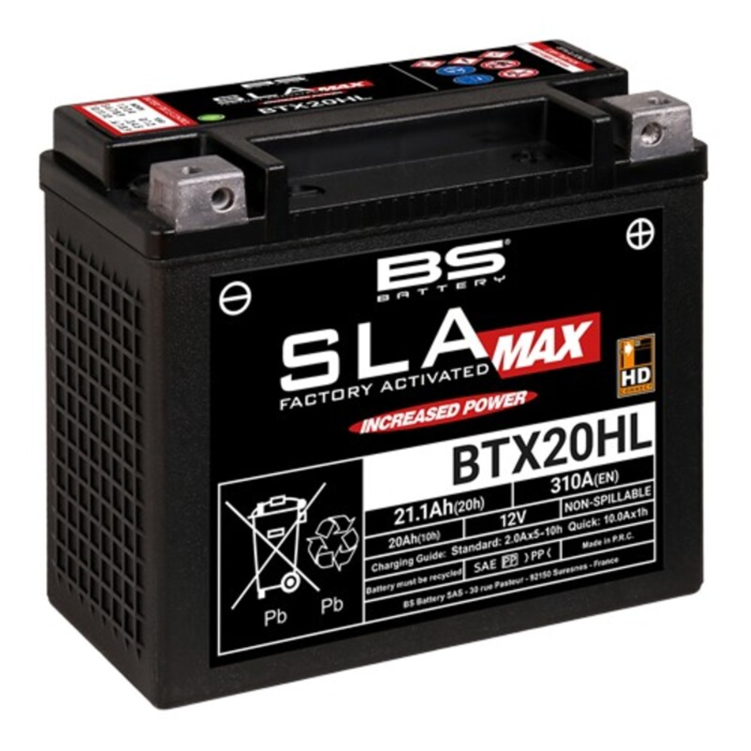 Bateria BS BTX20HL (FA) SLA MAX - 300883 - BS Battery 
