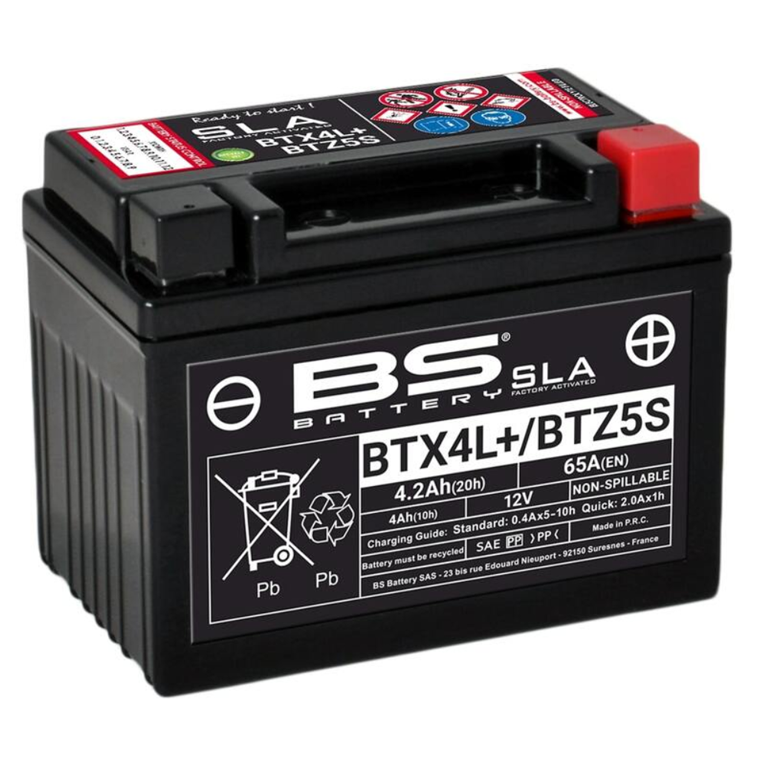 Bateria BS BTX4L/BTZ5S (FA) SLA - 300669 - BS Battery  1