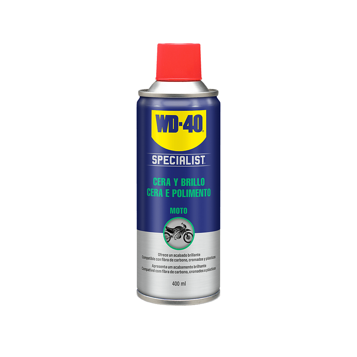 Spray Cera e Polimento Moto WD-40 400ml  1
