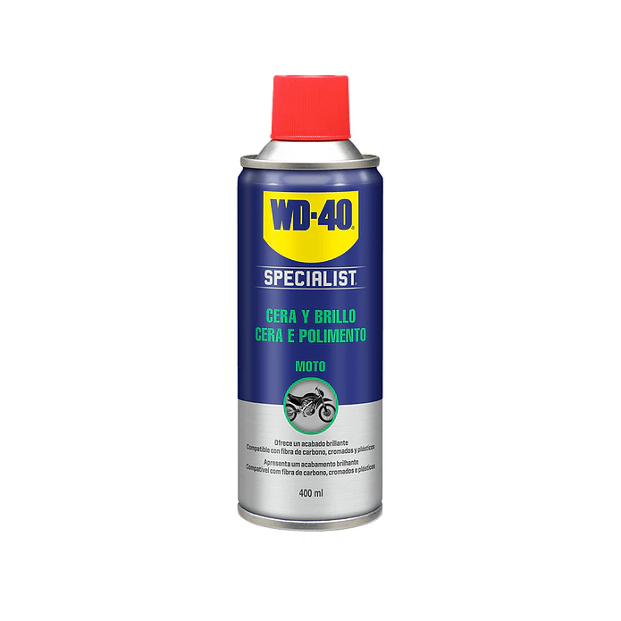 Spray Cera e Polimento Moto WD-40 400ml  1