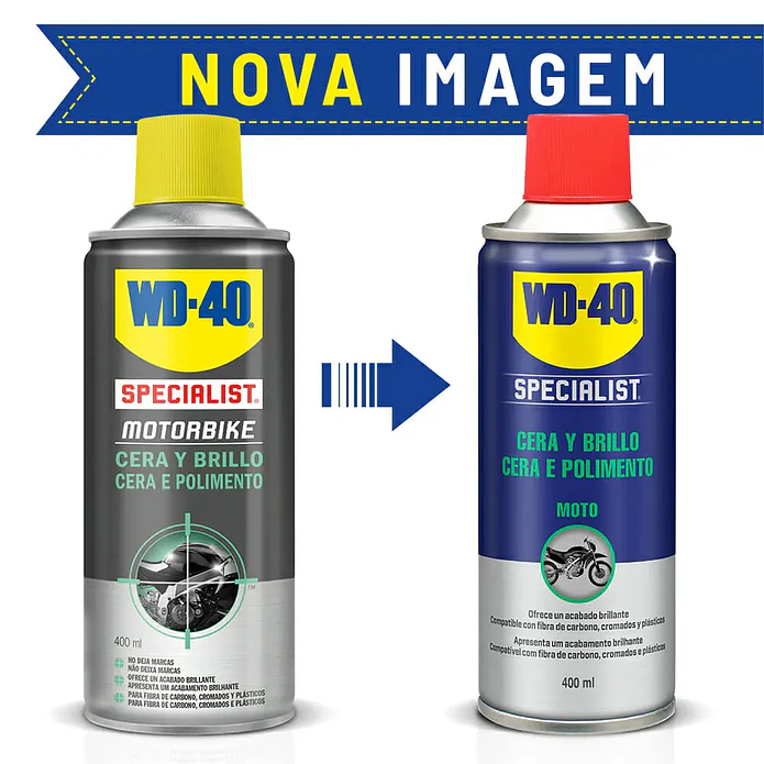 Spray Cera e Polimento Moto WD-40 400ml  2