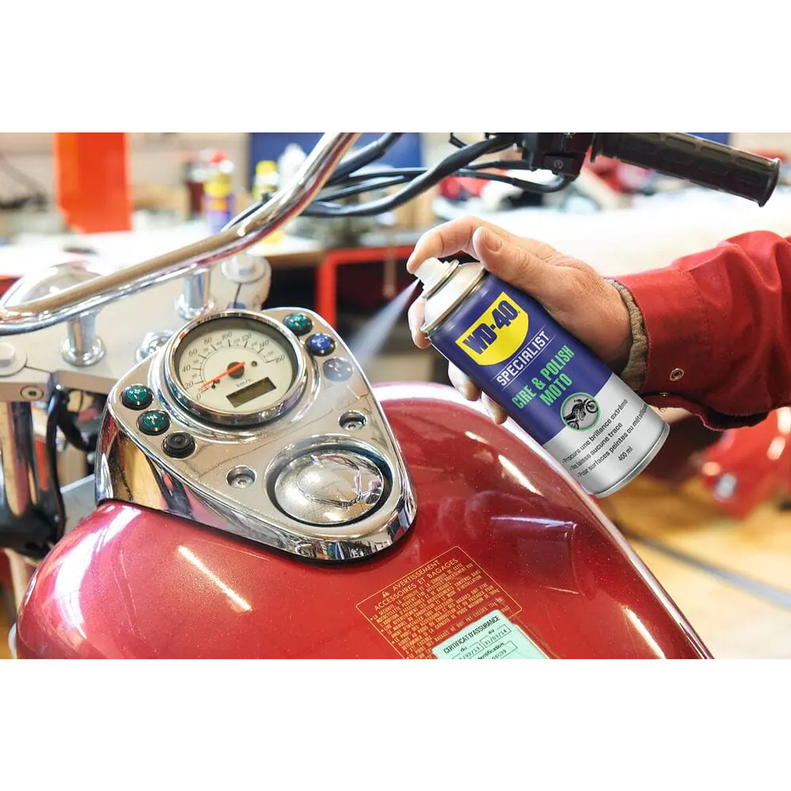 Spray Cera e Polimento Moto WD-40 400ml  3