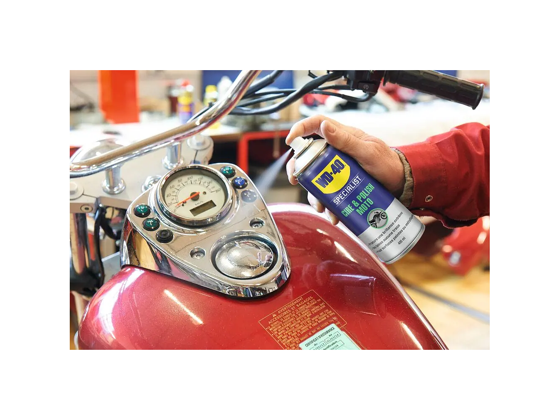 Spray Cera e Polimento Moto WD-40 400ml  3