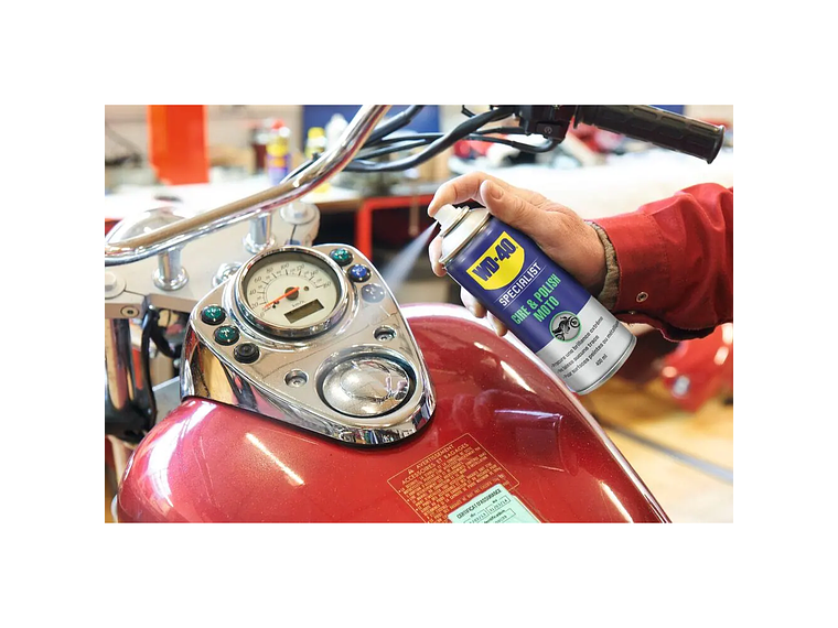Spray Cera e Polimento Moto WD-40 400ml  3