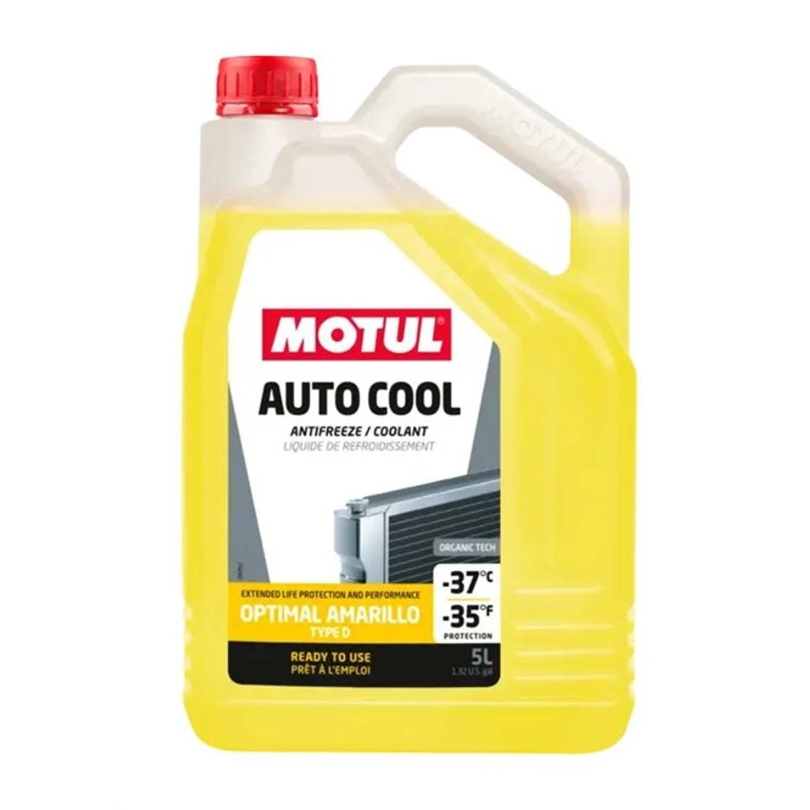 Anticongelante Motul Auto Cool Optimal Amarelo -37C 5L  1
