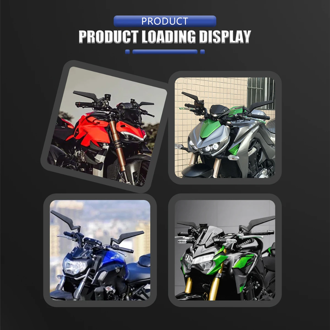 Espelhos Aerodinâmicos para Mota Naked  3