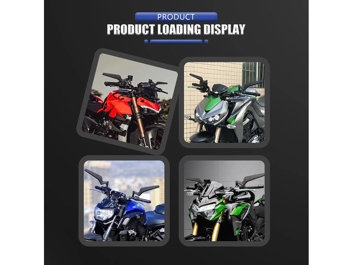 Espelhos Aerodinâmicos para Mota Naked  3