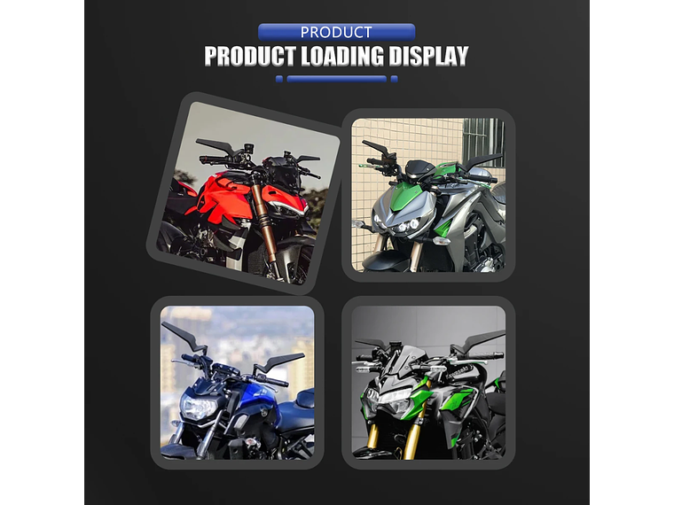 Espelhos Aerodinâmicos para Mota Naked  3