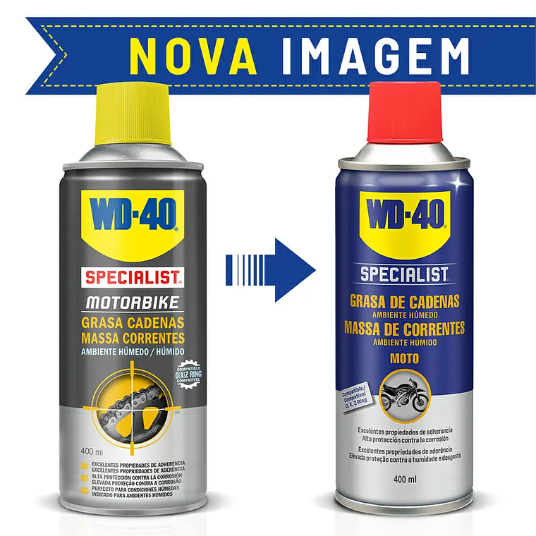 Spray Lubrificação Corrente WD-40 400ml  2