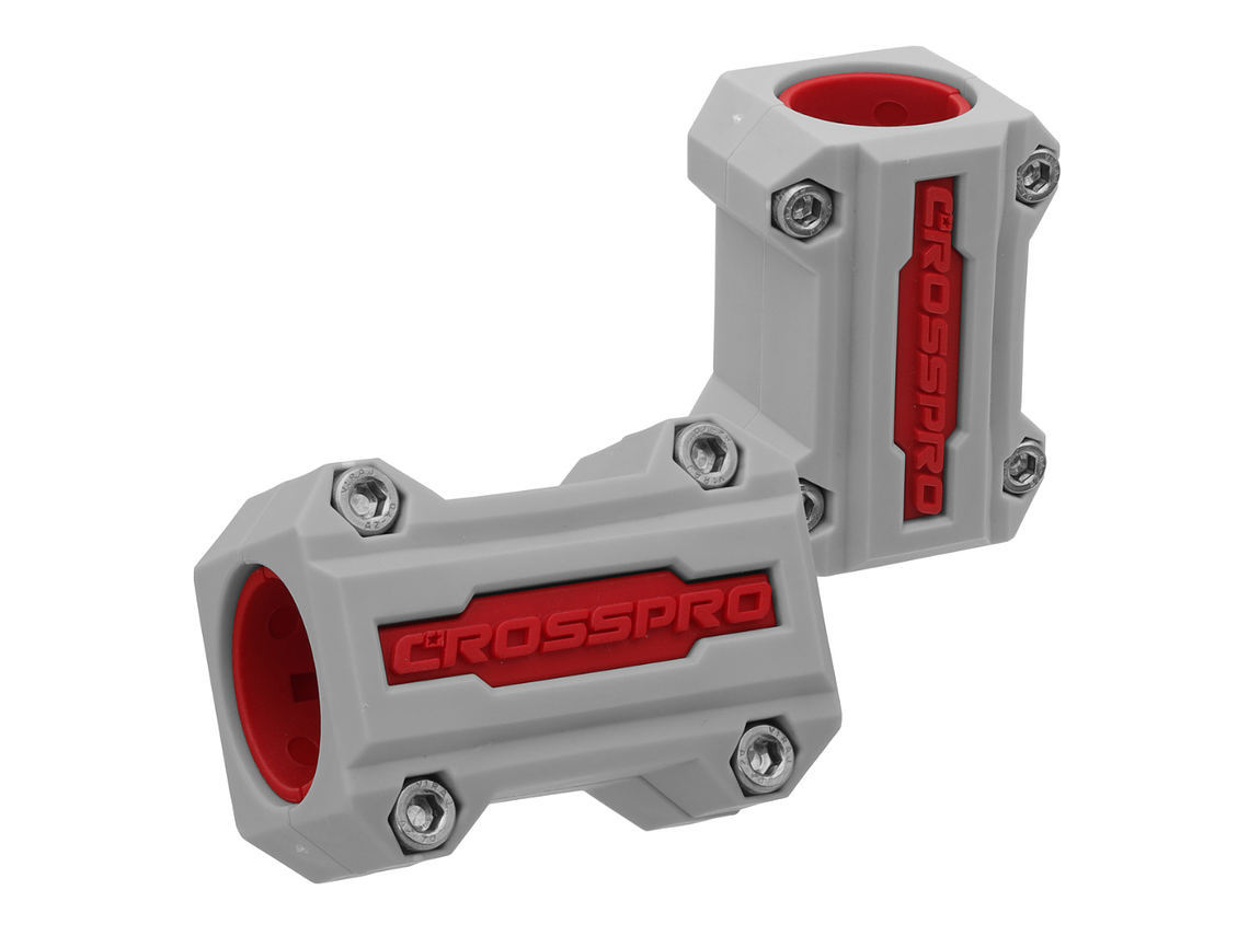 Kit de Sliders CrashBars 22 / 25mm Cinza / Vermelhos Crosspro  1