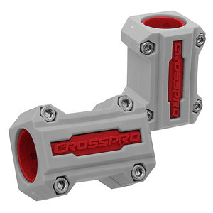 Kit de Sliders CrashBars 22 / 25mm Cinza / Vermelhos Crosspro 