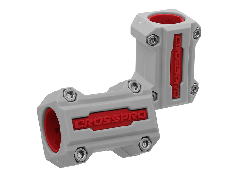 Kit de Sliders CrashBars 22 / 25mm Cinza / Vermelhos Crosspro  1