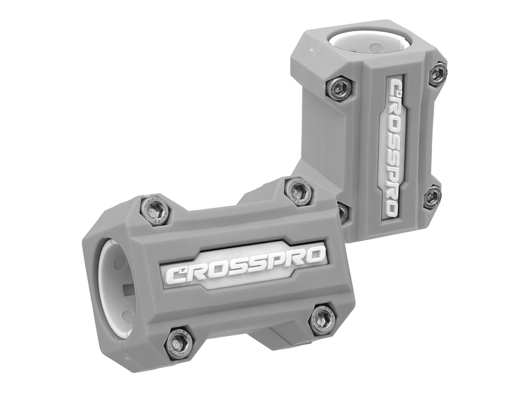 Kit de Sliders CrashBars 22 / 25mm Cinza / Brancos Crosspro  1