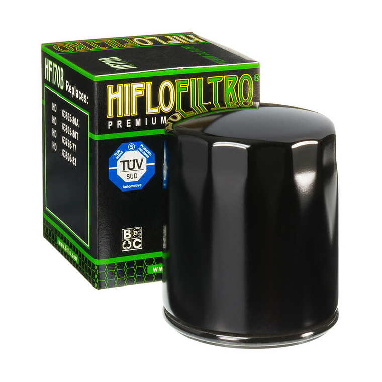 Filtro Óleo Hiflofiltro Preto Brilhante - HF170B 1