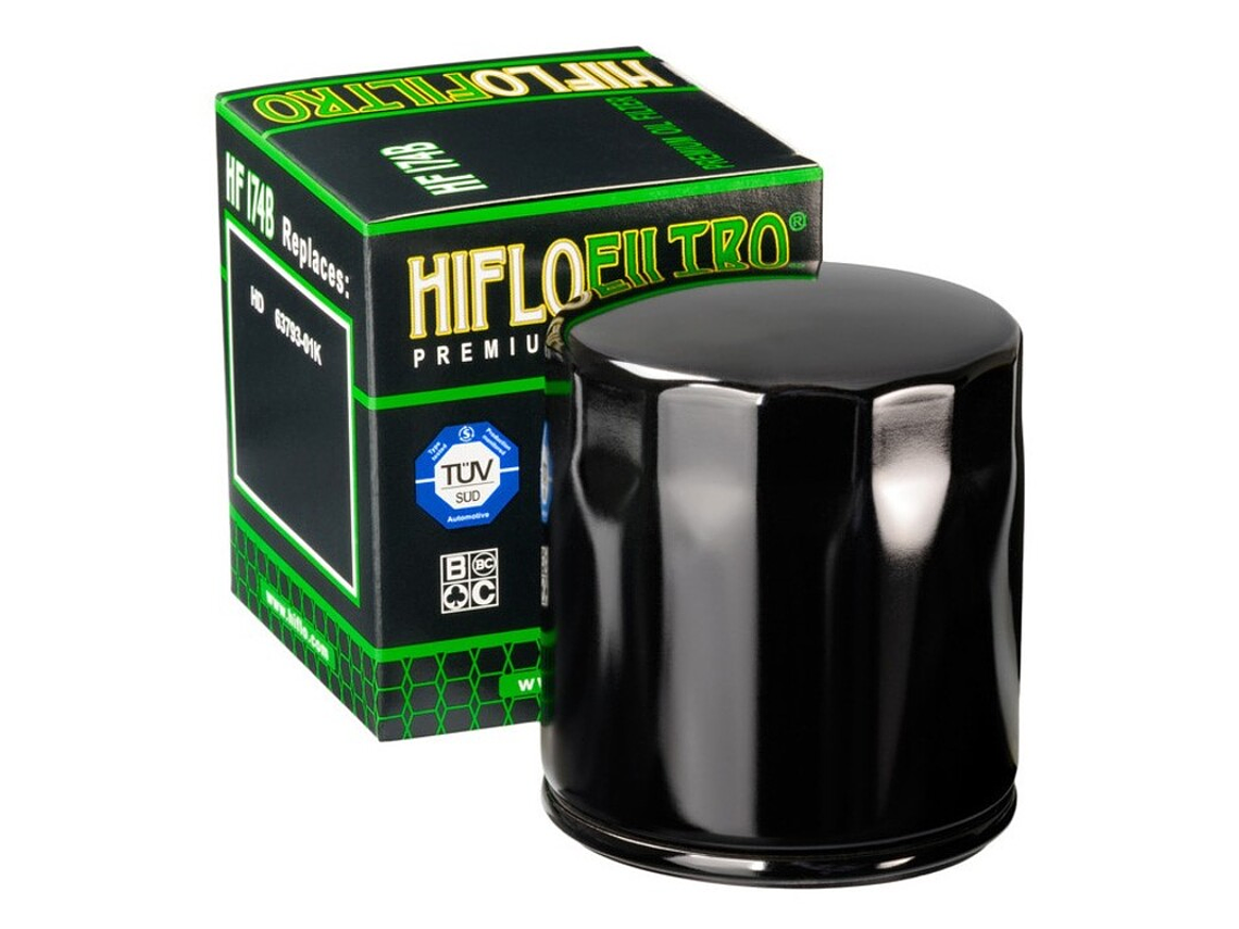 Filtro Óleo Hiflofiltro Preto Brilhante - HF174B 1