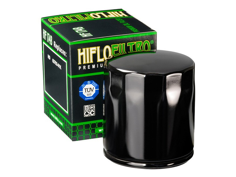 Filtro Óleo Hiflofiltro Preto Brilhante - HF174B 1