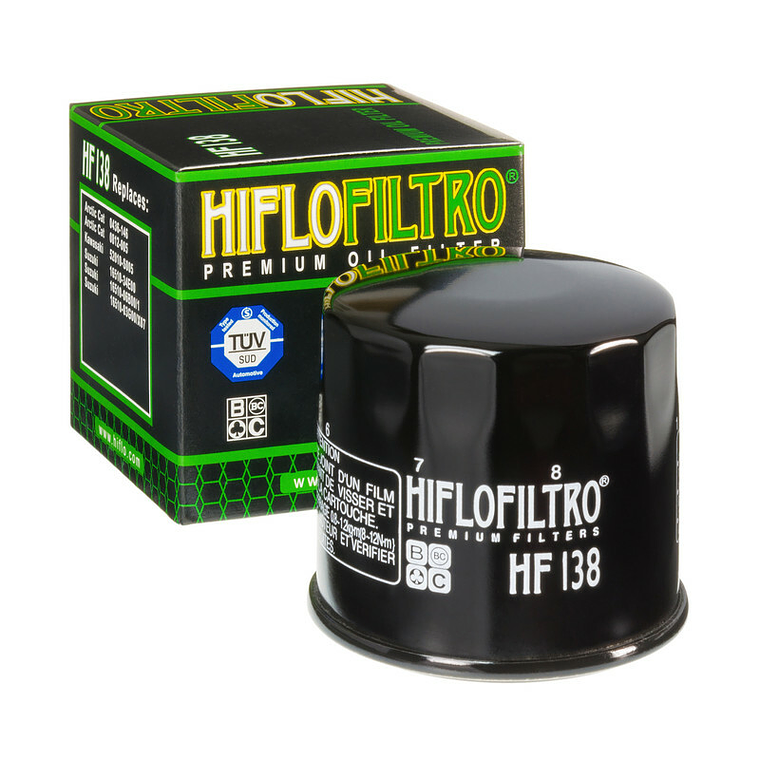 Filtro Óleo Hiflofiltro Preto Brilhante - HF138 1