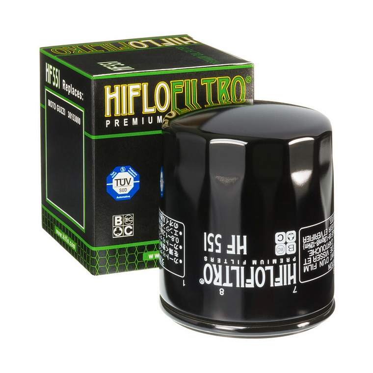 Filtro Óleo Hiflofiltro - HF551 Moto Guzzi 1