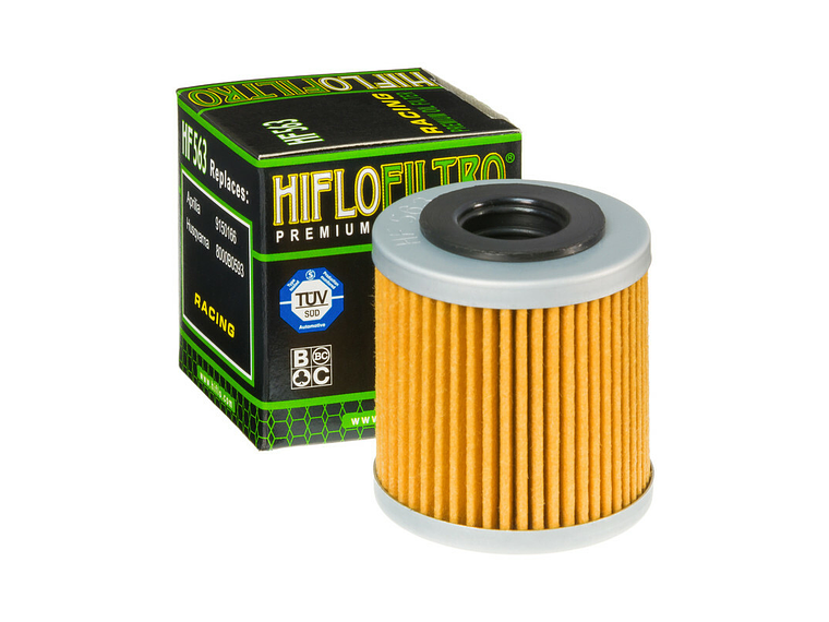 Filtro Óleo Hiflofiltro - HF563 Aprilia RS 125 / RS4 125 / RX 125 / SX 125 / Tuono 125 / Senda 125 1