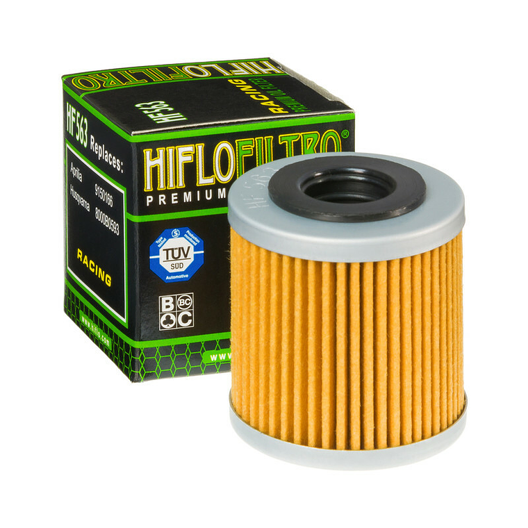Filtro Óleo Hiflofiltro - HF563 Aprilia RS 125 / RS4 125 / RX 125 / SX 125 / Tuono 125 / Senda 125 1