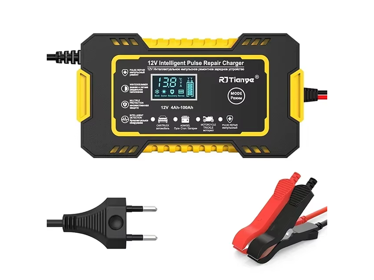 Carregador de Baterias para Carro e Mota 12V 1