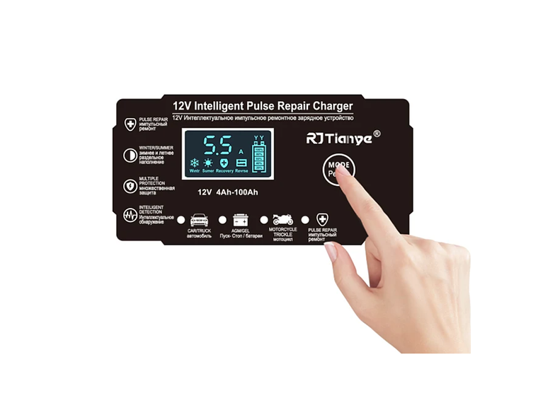 Carregador de Baterias para Carro e Mota 12V 2