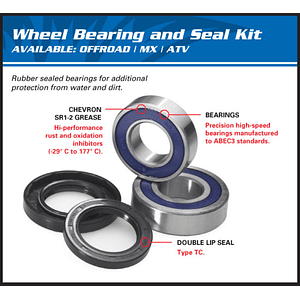 Kit de Rolamentos de Roda Traseira All Balls Polaris RZR170