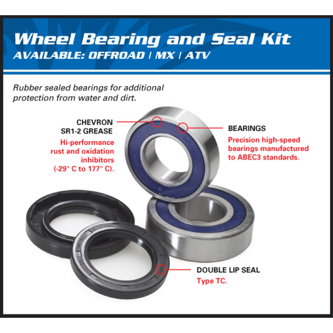 Kit de Rolamentos de Roda Traseira All Balls Yamaha 1