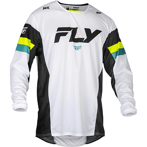 Camisola MX Fly Racing Kinetic Prix (Branco)