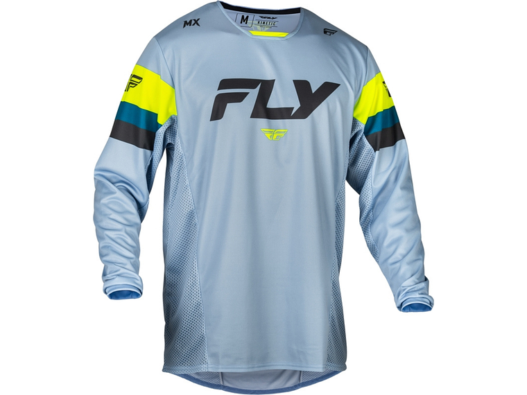 Camisola MX Fly Racing Kinetic Prix (Cinza)  1
