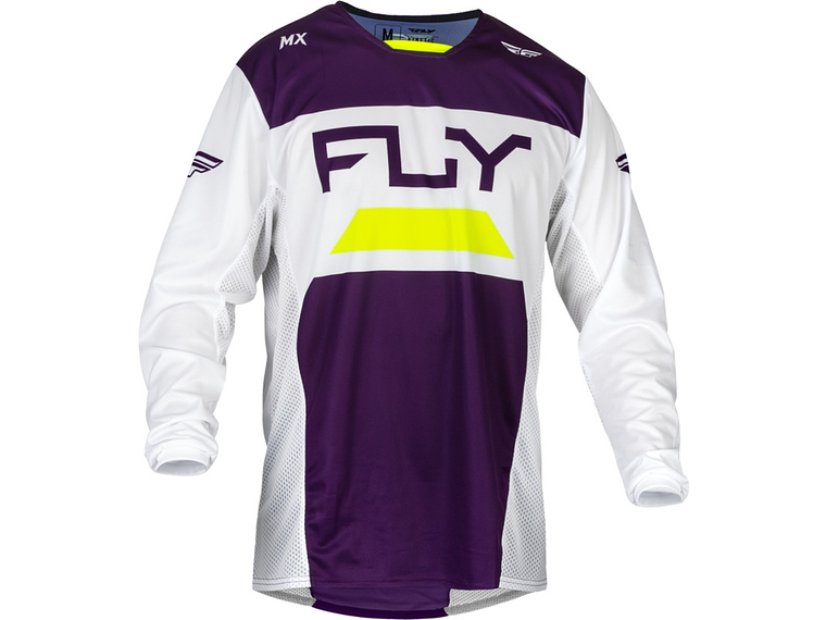 Camisola Fly Racing Kinetic Reload Jersey (Roxo/Branco) 1