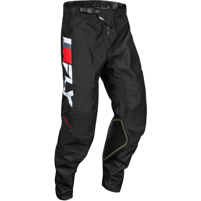 Calças Fly Racing Kinetic Prix - Vermelho/Cinza/Branco  1