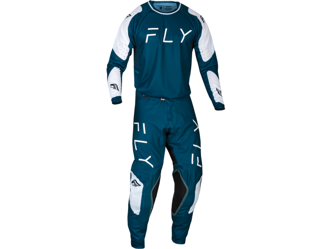 Calças Fly Racing Evolution DST - Navy/Branco  2