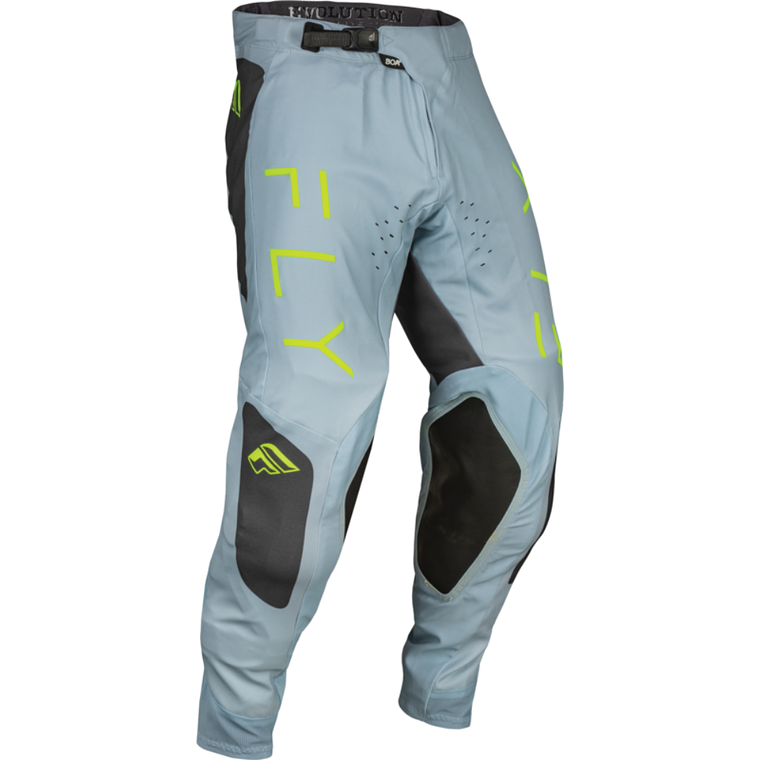 Calças Fly Racing Evolution DST - Ice Grey/Charcoal/Verde Neón  1