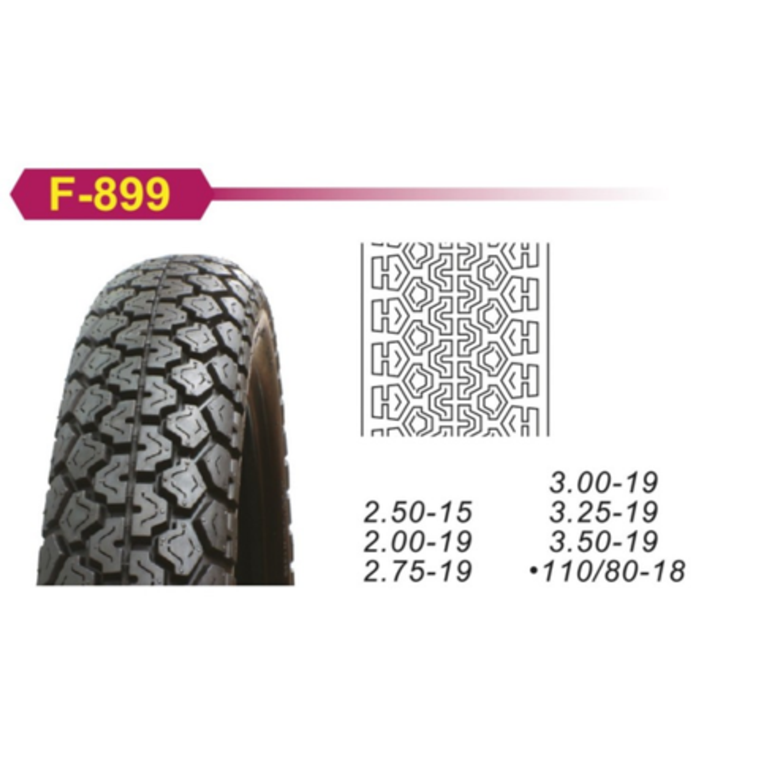 Pneu 2.00-19 F899 + Câmara Ar - CEWA 