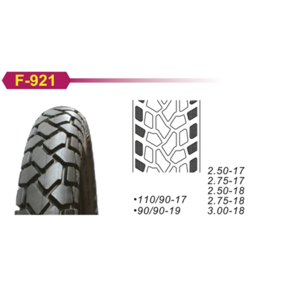 Pneu 110/90-19 F921 + Câmara Ar - CEWA  1