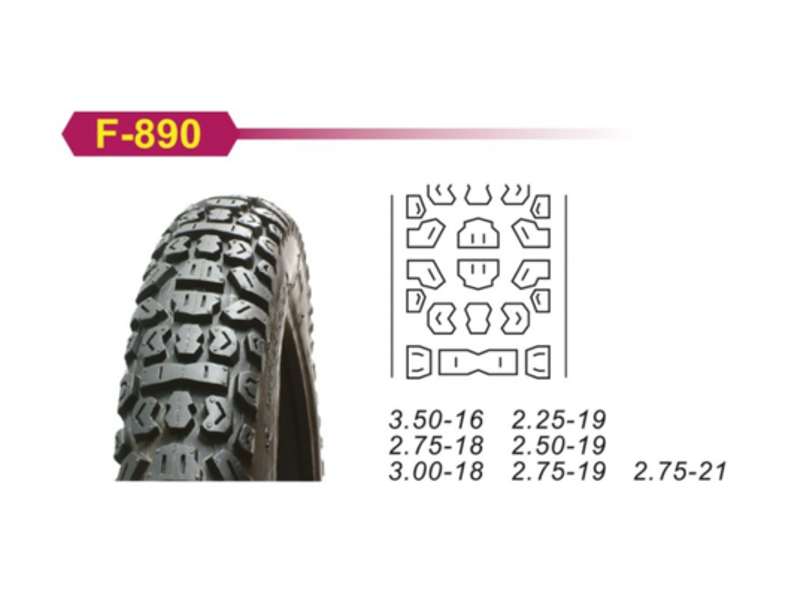 Pneu 2.50-19 F890 + Câmara Ar - CEWA  1