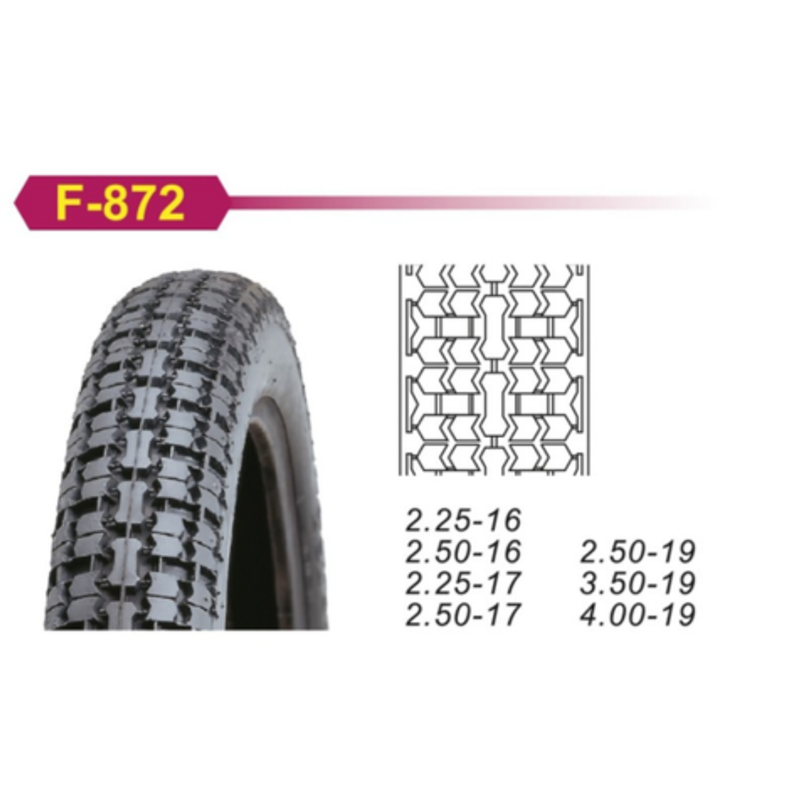 Pneu 3.50-19 F872 + Câmara Ar - CEWA  1